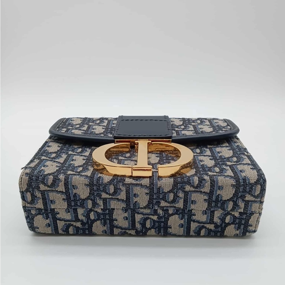 Dior Monogram Blue and Gold Clutch - Picture 6 of 16